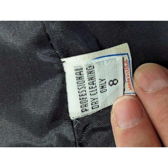 Ilie Wacs Women's Black Vintage Skirt Suit Size 8 - Picture 4 of 6